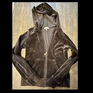 Velour zip up hoodie